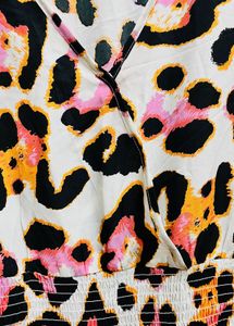 Leopard Print Tiered Midi Dress