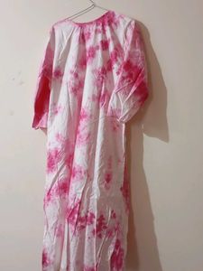 Unused Chikankari Kurta - Pink Tie-Dye