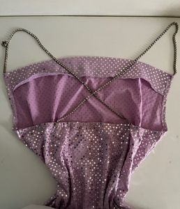 Sparkly Lavender Mini Dress