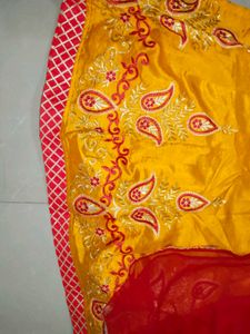 Vibrant Yellow &amp; Red marwadi Set