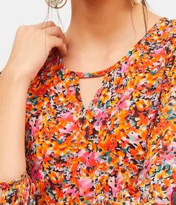 Vibrant Floral Print Midi Dress