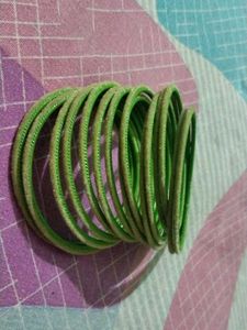 Green Glitter Bangles