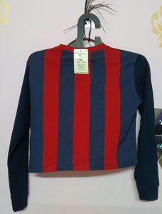 FC Barcelona Cropped Long Sleeve Top