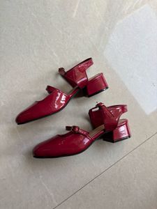 Chic Red Mary Jane Heels (EU 35)