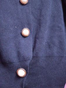 black Pearl Button Cardigan