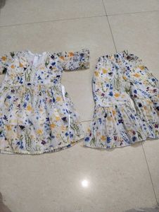 Cute Floral Print Kurta Set