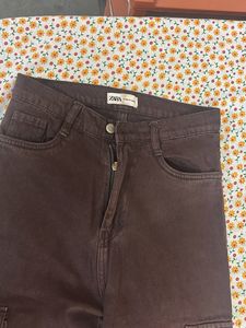Zara Brown Cargo Pants
