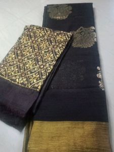 Chiffon Saree With Embroidery Blouse Printed