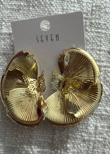 Gold Tone Statement Earrings