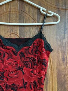 Red Rose Floral Cami Top