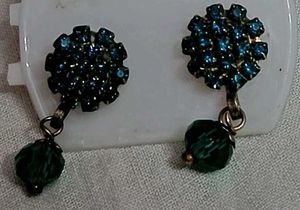 Sparkling Teal Gemstone Earrings
