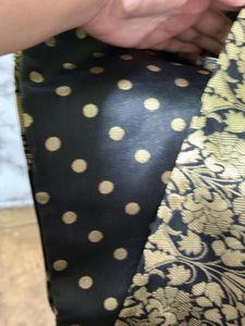 Elegant Black and Gold Brocade Fabric
