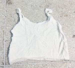 Cozy White Fuzzy Crop Top