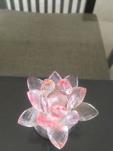 crystal lotus with a rotating stand