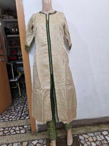 Vintage UP Handloom Pure Silk Tanchoi Kurta &amp; Pant