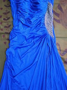 Royal Blue Ruched Gown