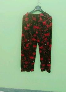 Red &amp; Black Printed Palazzo Brand New