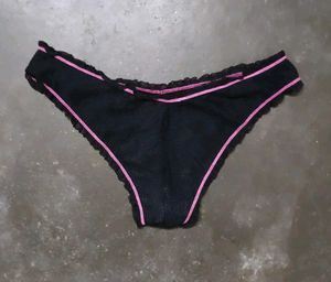 Black Lace Thong Panty