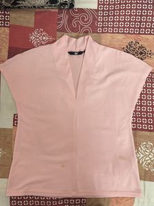Pale Pink V-Neck Top