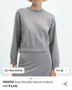 Mango Gray Pullover Sweater