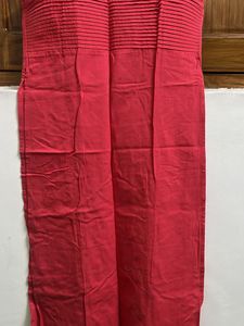 Coral Pink Sleeveless Midi Dress