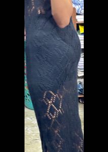 Chic Black Crochet Maxi Dress