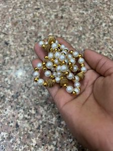 Pearl and Gold Beaded Necklace