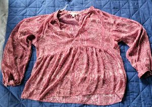 H&M Paisley Print V-Neck Blouse