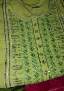 ✨ Radiant Lime Green Embroidered 😍