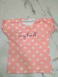 Cute Pink Polka Dot T-Shirt