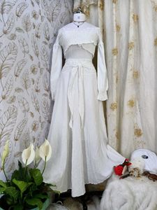 Elegant White Cotton Skirt