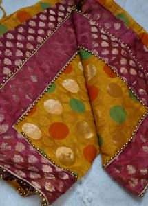 Vibrant yellow Saree with Blouse