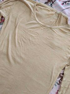 Cream Long Sleeve Top
