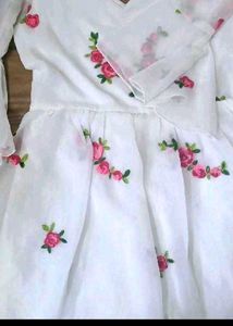 chic white pink dress