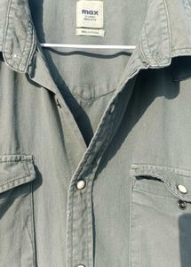 Men's Classic Olive Green Casual Shirt