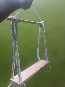 Handmade Wooden &amp; Macrame Swing