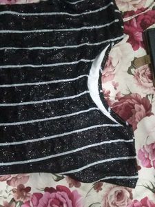 Striped Sequin Top