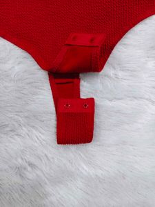 H&amp;M Red Spaghetti Strap Bodysuit