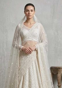 Elegant White Embroidered  blouse