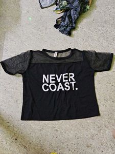 Black Graphic Mesh T-Shirt