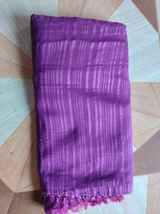Vibrant Purple Textured Saree