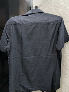 Classic Black Short Sleeve Button-Up Shirt