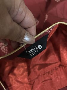 Maroon Printed Anarkali Kurta