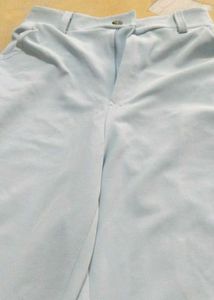 Light Blue Wide Leg Trousers
