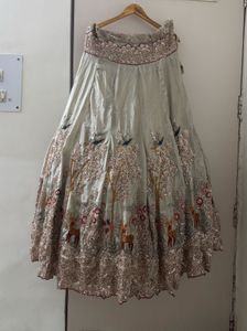 🆕Champagne Sequins Embroidered Designer Lehenga