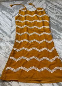 Elegant Mustard Kurta Set with Embellishments