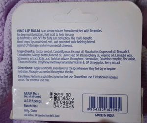 VINR Soft Tinted Lip Balm pack of 2