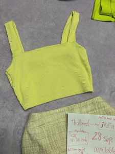 Cute Yellow Crop Top 32-34