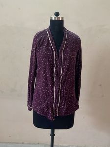 Cozy Polka Dot Pajama Top