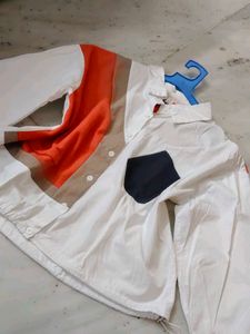 Colorblock Button-Down Loosefit Shirt